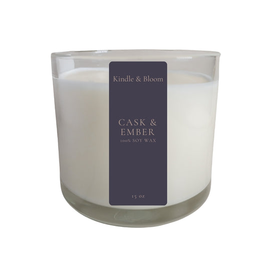 Cask and Ember Candle | Smoky Tobacco and Spiced Rum Blend